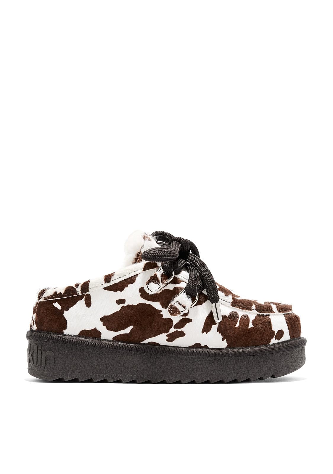 D.Franklin Chodaki Damskie Nordic Clog z Nadrukiem w Łaty Krowy - Buty Damskie - Moda Casual - Rozmiar (37) - Model nordic