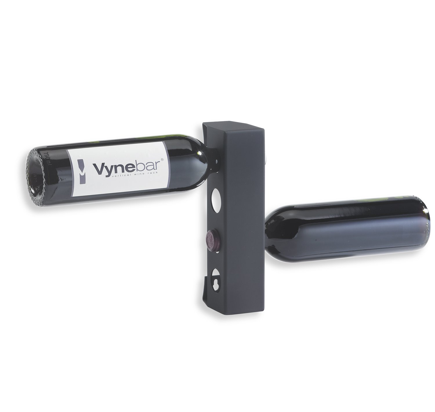 Vynebar 4 Black Bead Blast Vertical Wine Rack