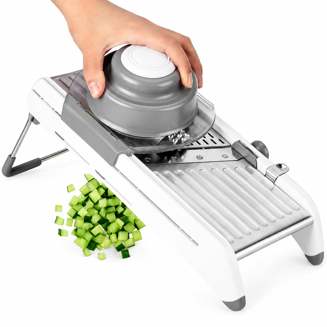 Cortador de verduras de acero inoxidable, picadora y trituradora ajustables