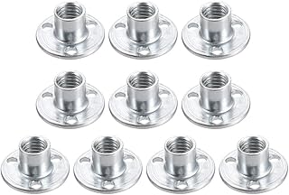 sourcing map 10pcs M8x22x2mm Brad Loch T Mutter Kohlenstoffstahl T Muttern Möbelbeschläge Flanscheinsatz Innengewinde
