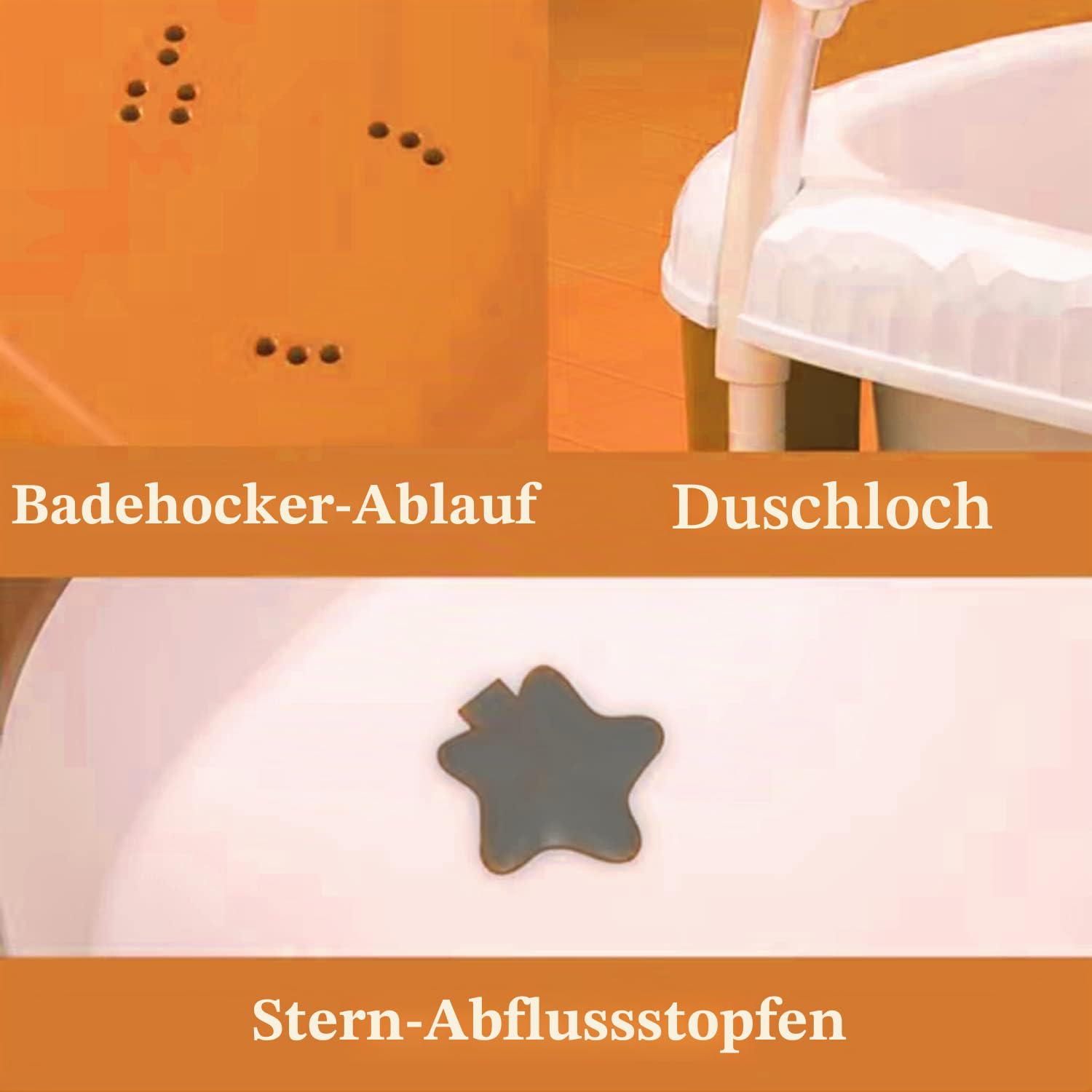 K IKIDO Große Baby Badewanne faltbar für Babys von 0-36 Monaten Ergonomische Babywanne (324 Orange)