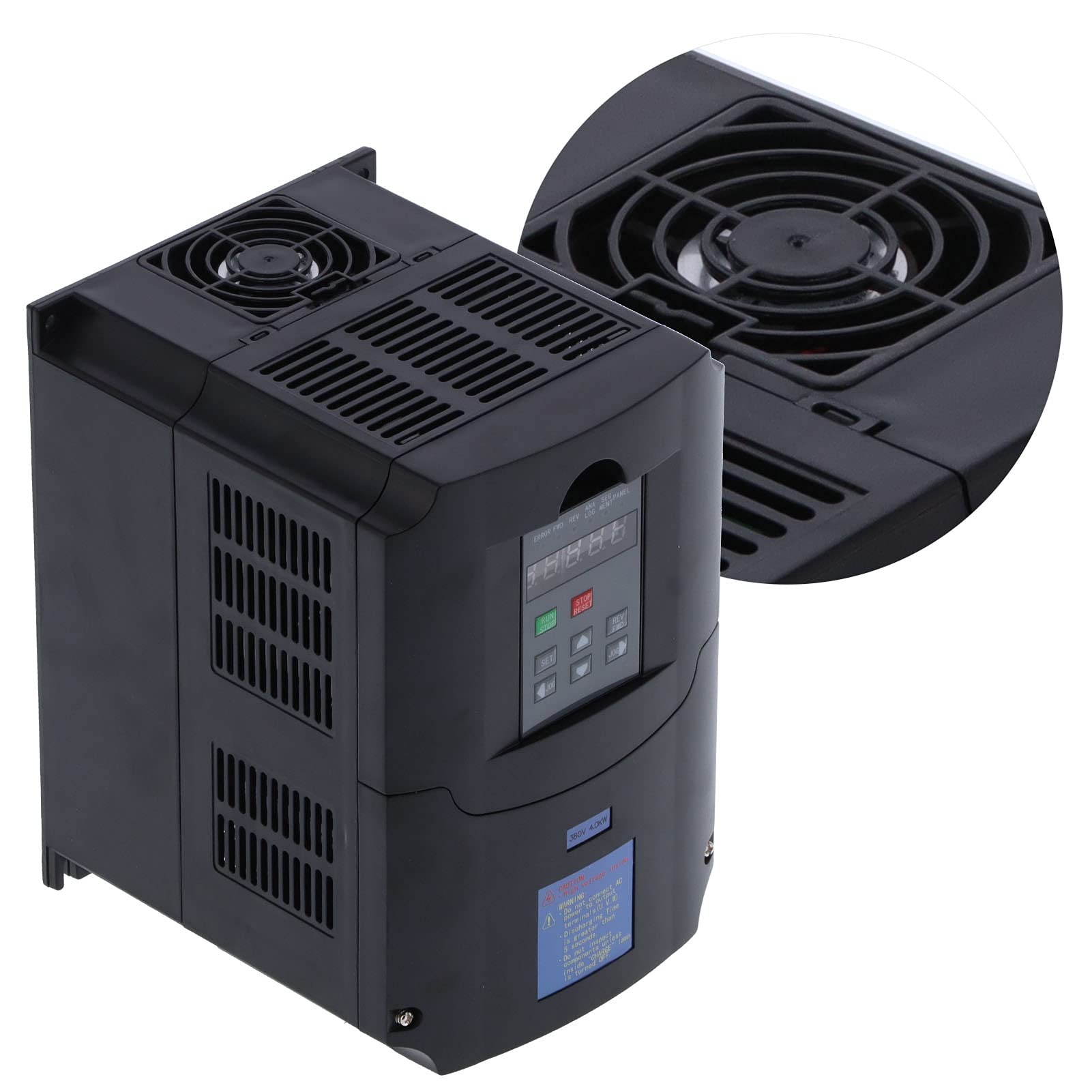 FTVOGUE Variador de Frecuencia Trifásico para Motor, 4KW 380V, Carcasa ABS