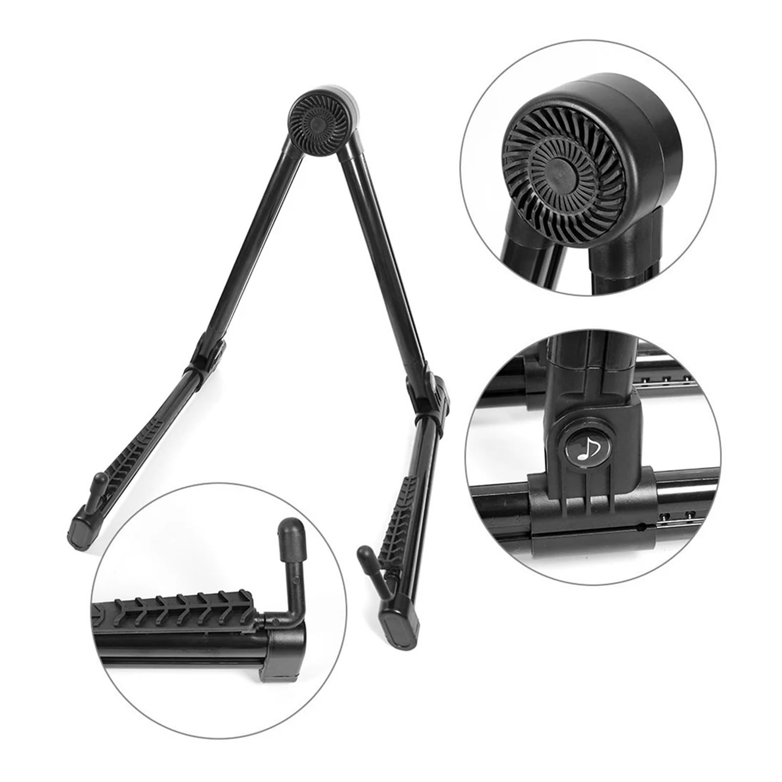 Gitarrenständer 1PC Gitarrenständer Universal Faltbarer A-Rahmen Gitarrenhalter for Ukulele Violine Mandoline Rack Elektrische Bassgitarre Bodenhalterung