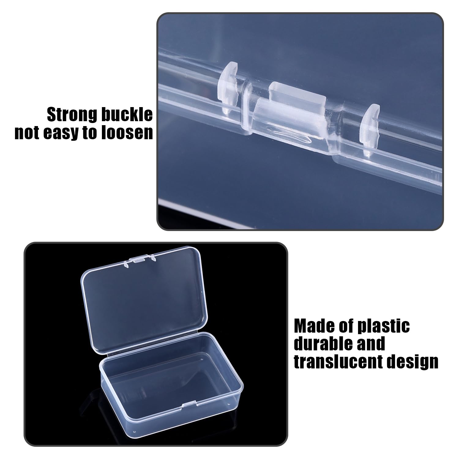 LEMESO Scatola Con Scomparti Scatole Plastica con Coperchio Scatole Portaoggetti Piccole