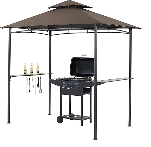 Gazebo para parrilla al aire libre, toldo para barbacoa al aire libre, refugio de barbacoa, toldo para chicas, kiosco, techo rígido (96 x 60