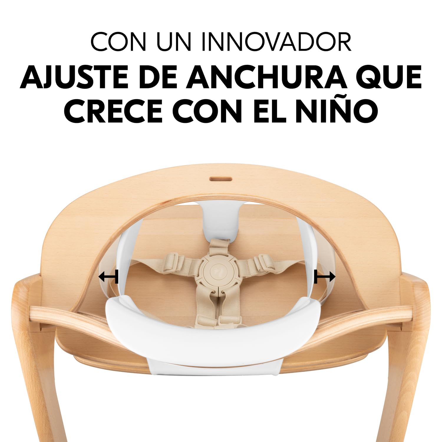hauck Reductor de trona para bebé Alpha+, Beta+ y Arketa – A partir de 6 meses – Reductor de trona evolutivo ergonómico y ajustable – Montaje sin herramientas – Blanco