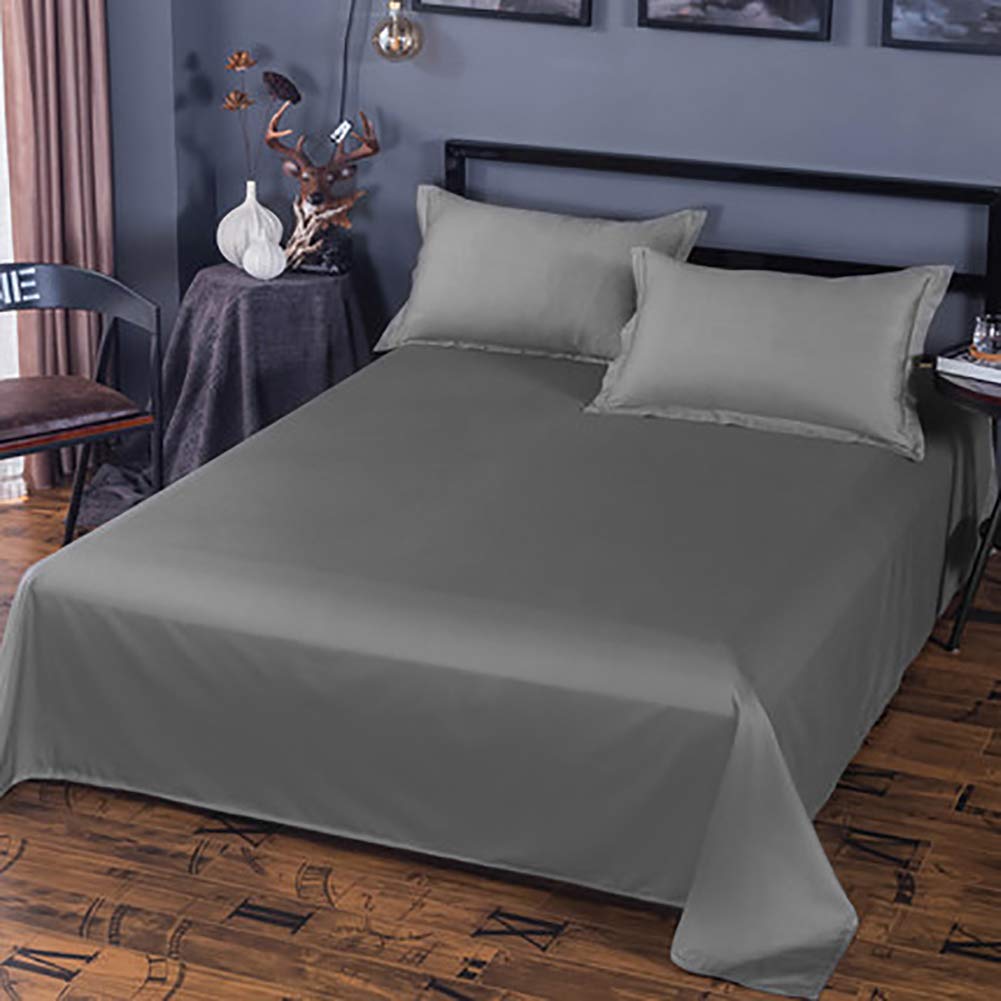 Drap plat en coton gris pour une chambre cocooning en hiver