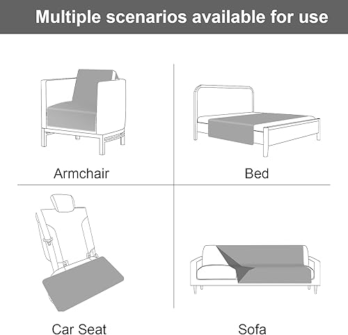 Miniatura 6 de Bigbeer Fundas de sofá impermeables para perros, a prueba de fugas, protector de colchón de muebles para perros grandes, cachorros, niños,