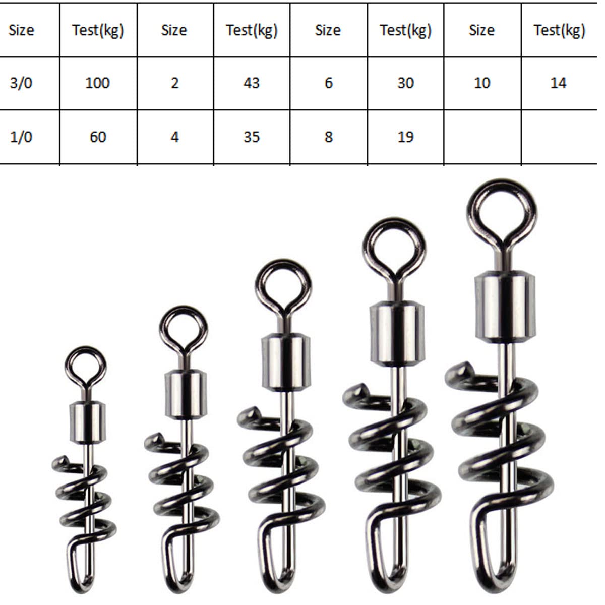 HTHYLURE Ball Bearing Snap Rolling Swivel with Screwed Snap Stainless Steel Connector Barrel Swivel Tackle High Strength Coastlock Clips Corrosion Resistant Trout