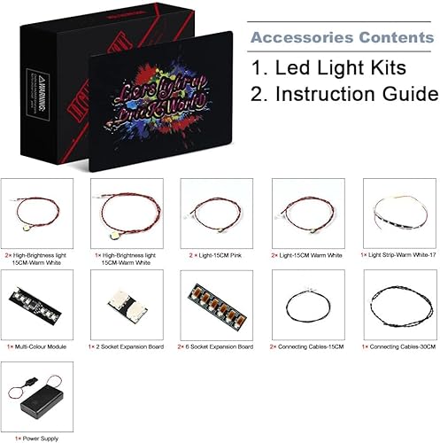 Miniatura 2 de BrickBling LED Light Kit Compatible with Lego BTS Dynamite 21339 Set, Creative Lights Compatible with Lego 21339, for BTS Fans (Lights Only, No