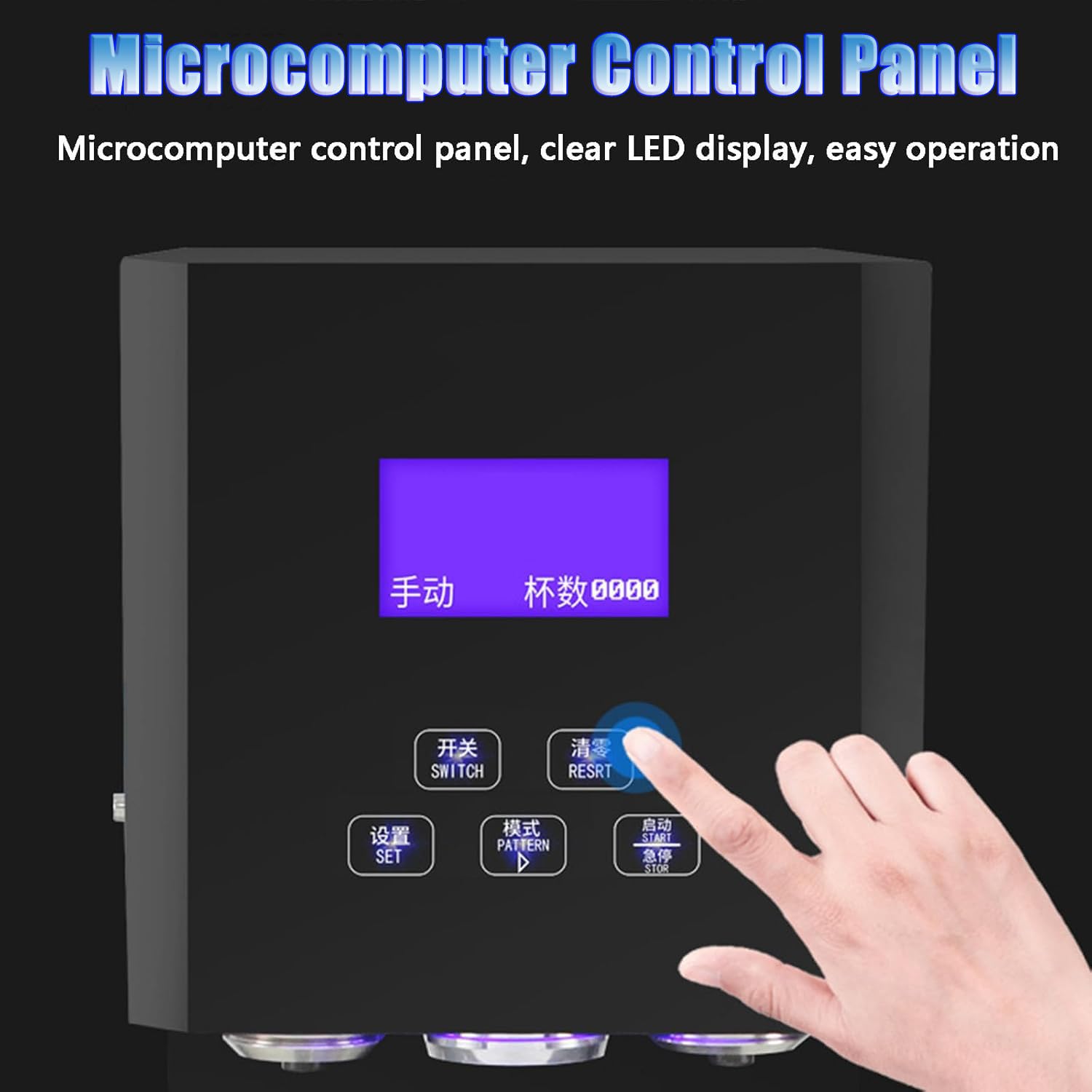 Machine de scellage de canettes électrique, scelleuse de bouteilles, machine à sceller les gobelets commerciaux, 370 W automatique avec compteur et écran LCD, noir