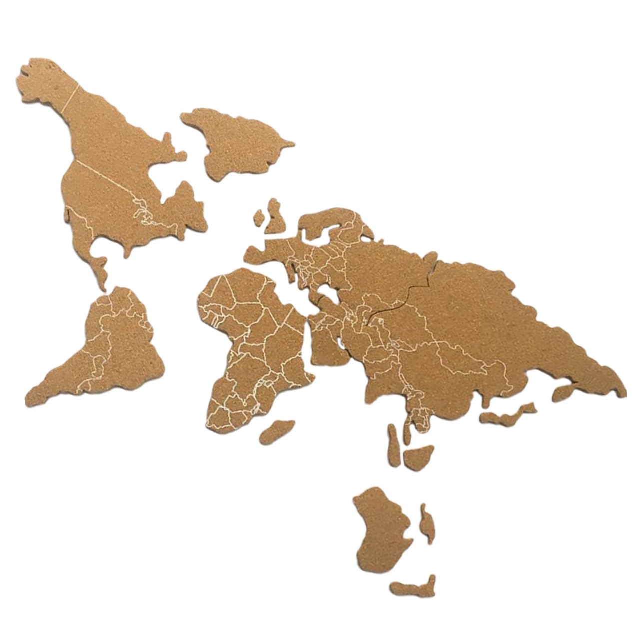 Uonlytech Self Adhesive Cork Board Map World Travel Pin Board Wall Decor for Home Office