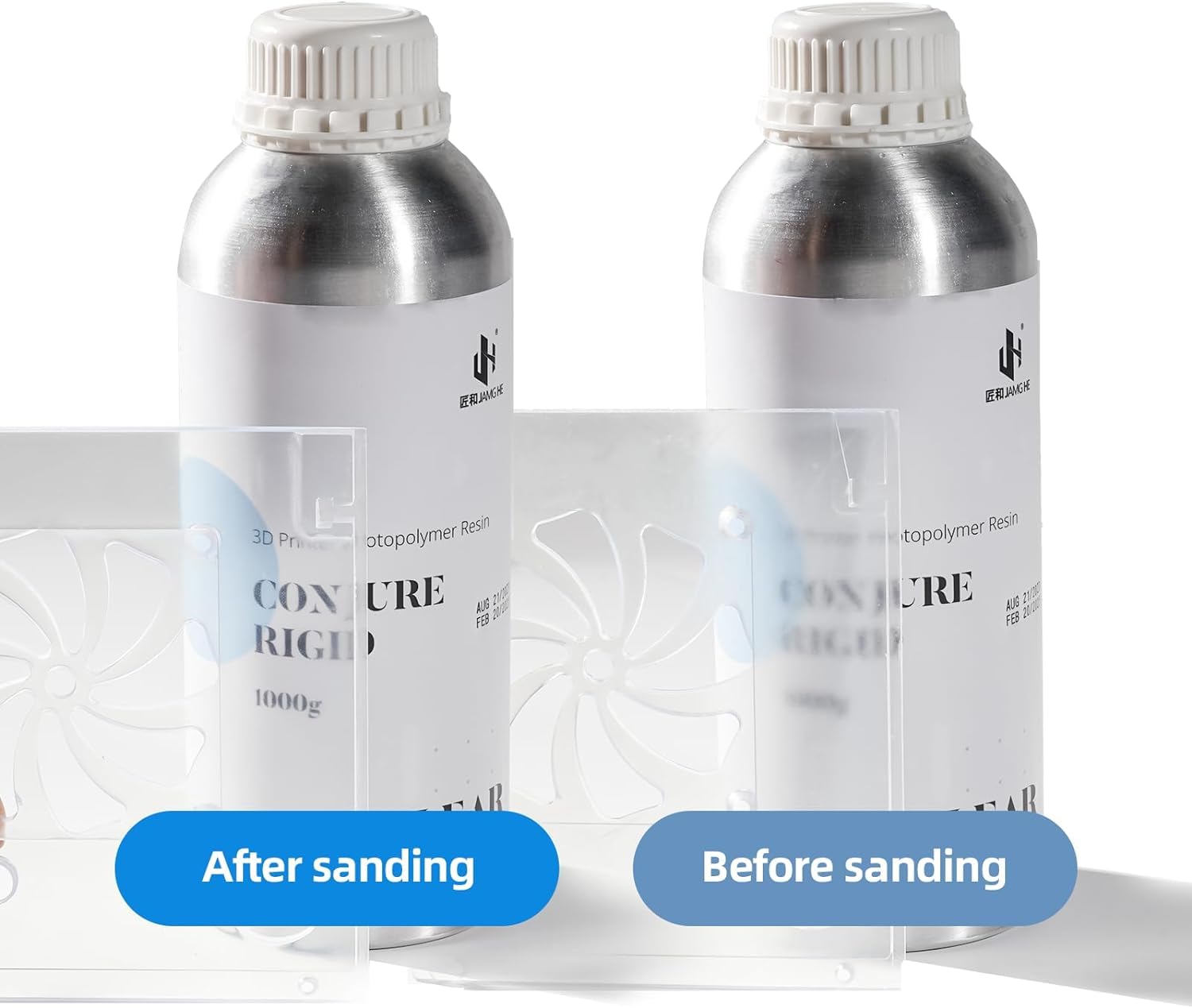 Conjure Rigid Resin für resin 3d drucker, 405 nm UV resin harz mit geringer Schrumpfung und hoher Präzision, 3d drucker harz für LCD/DLP/MSLA resin drucker, Transparent, 2000 g