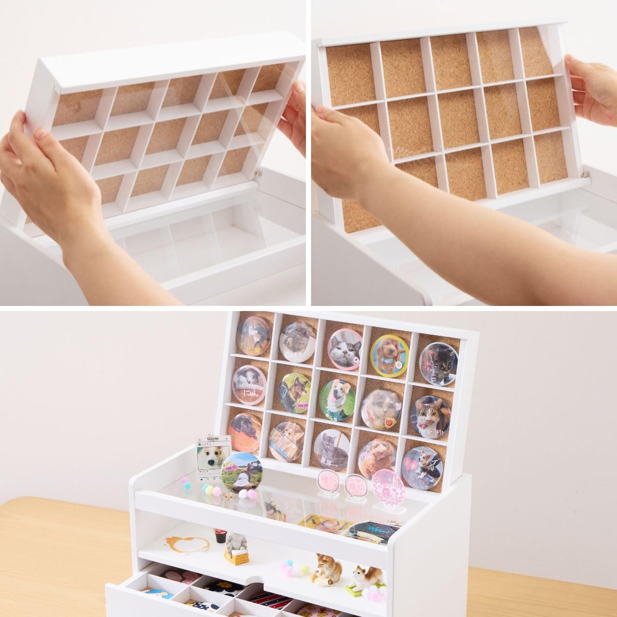 Amazon.co.jp: 推し活収納 iru(イル) 缶バッジ収納チェスト 57mm