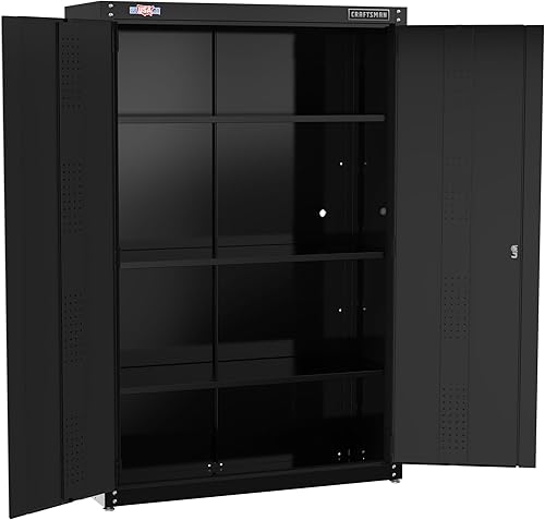 Miniatura 4 de CRAFTSMAN Gabinete de almacenamiento de garaje de metal, gabinete de piso, 48 pulgadas (CMST24800BK)
