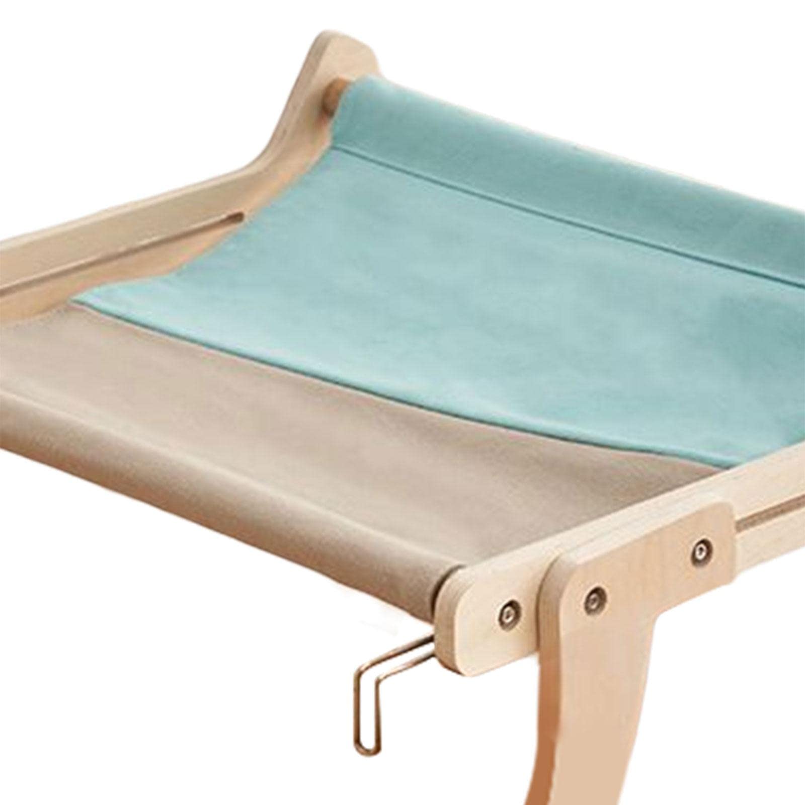F Fityle Chat fenêtre perchoir Chat fenêtre hamac siège pour Chats d'intérieur lit de Chat réglable offrant Gain de Place Lavable, Bleu Gris
