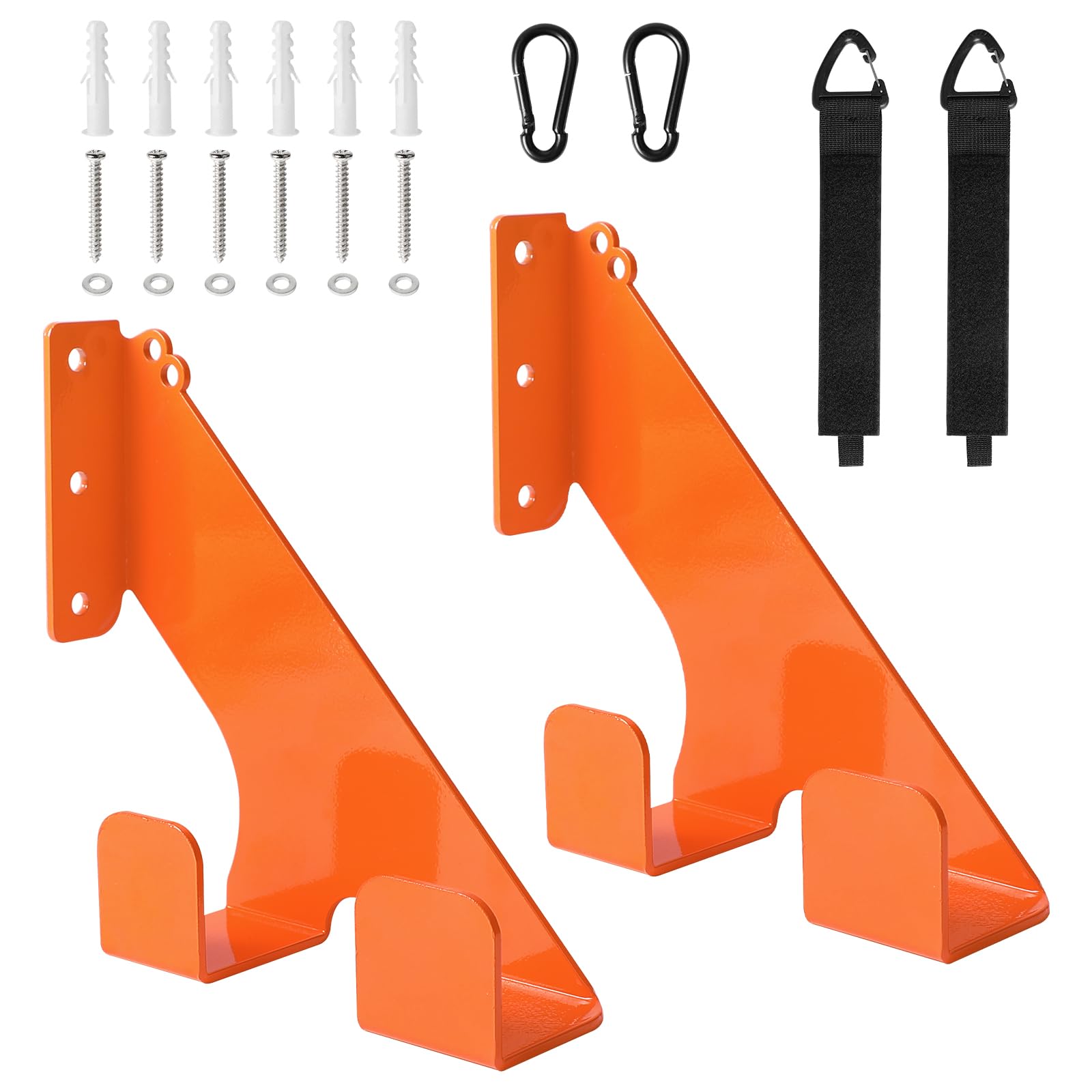 EXLECO Lot de 2 supports muraux pour tronçonneuse - En acier - Pour charge lourde - Compatible avec Stihl Husqvarna Echo