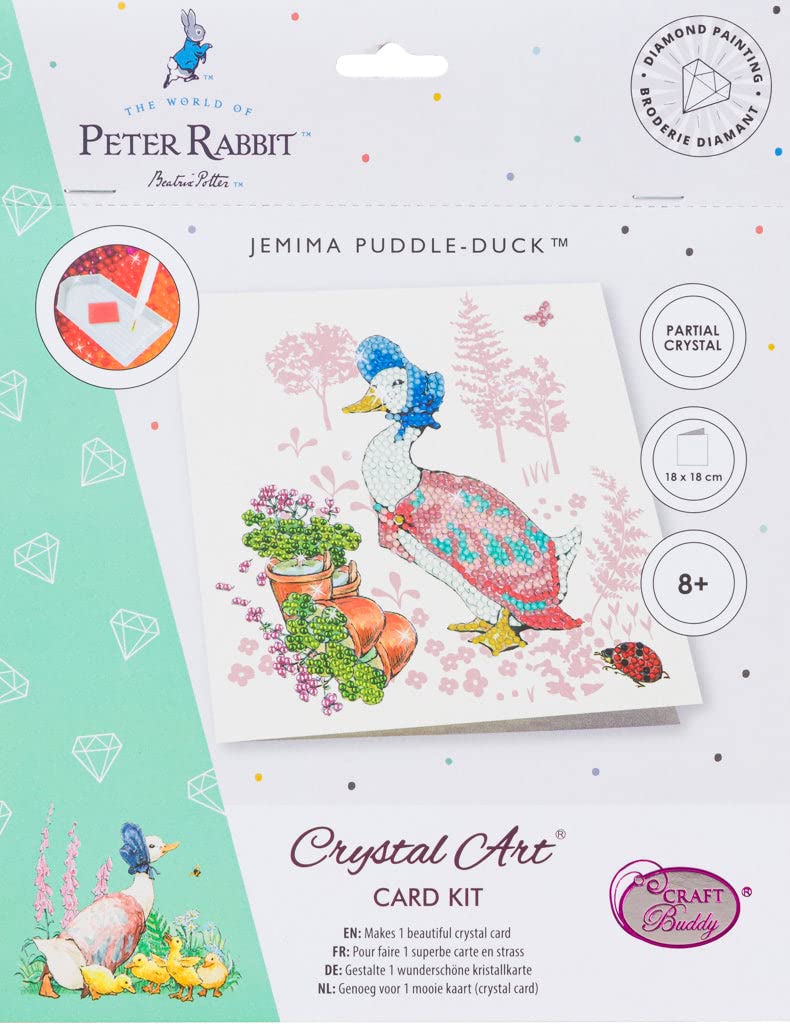 CRYSTAL ART CCK-PRBT01: Jemima Puddle-Duck Tarjeta De 18 X 18 Cm