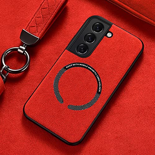 Étui en daim de luxe pour Samsung S21 Plus et coque de protection sans fil