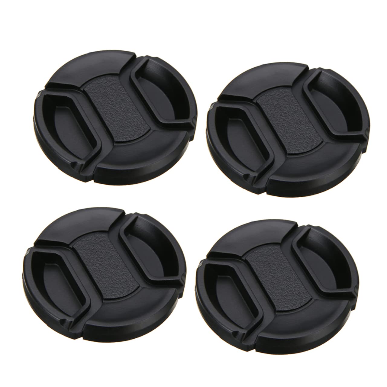 Veemoon 4 Pcs Camera Lens Cover Lens Protectors Lens Protective Covers Front Lens Replacement Cover Camera Body Cap 62mm Lens Cap Center Pinch Lens Protector Plastic SLR Camera Dust Cover