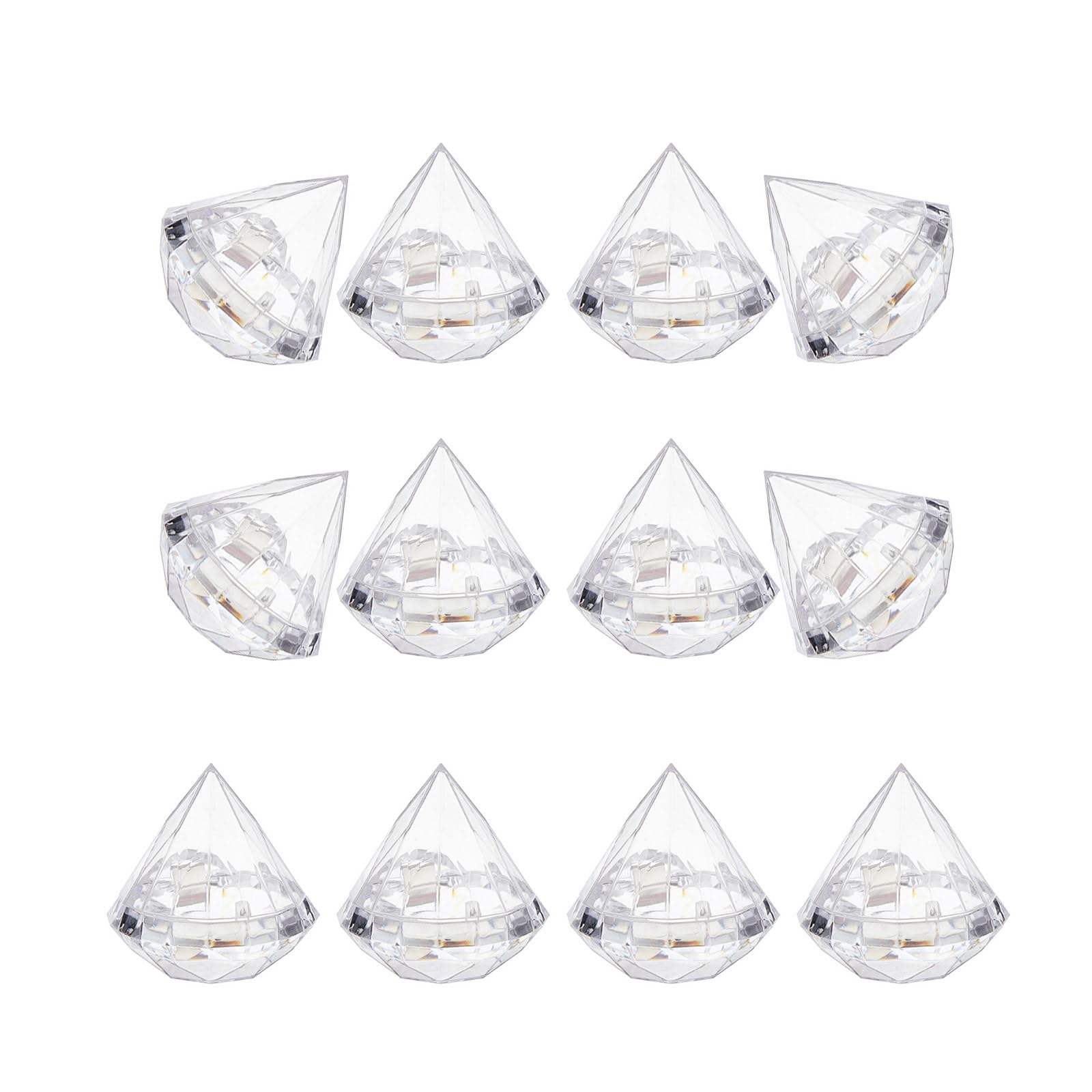 Hsioluted Of 10 Decorative Diamonds Candy Container Sturdy Diamonds Candy Jar for Party Treats and Decors Decorative Boxes