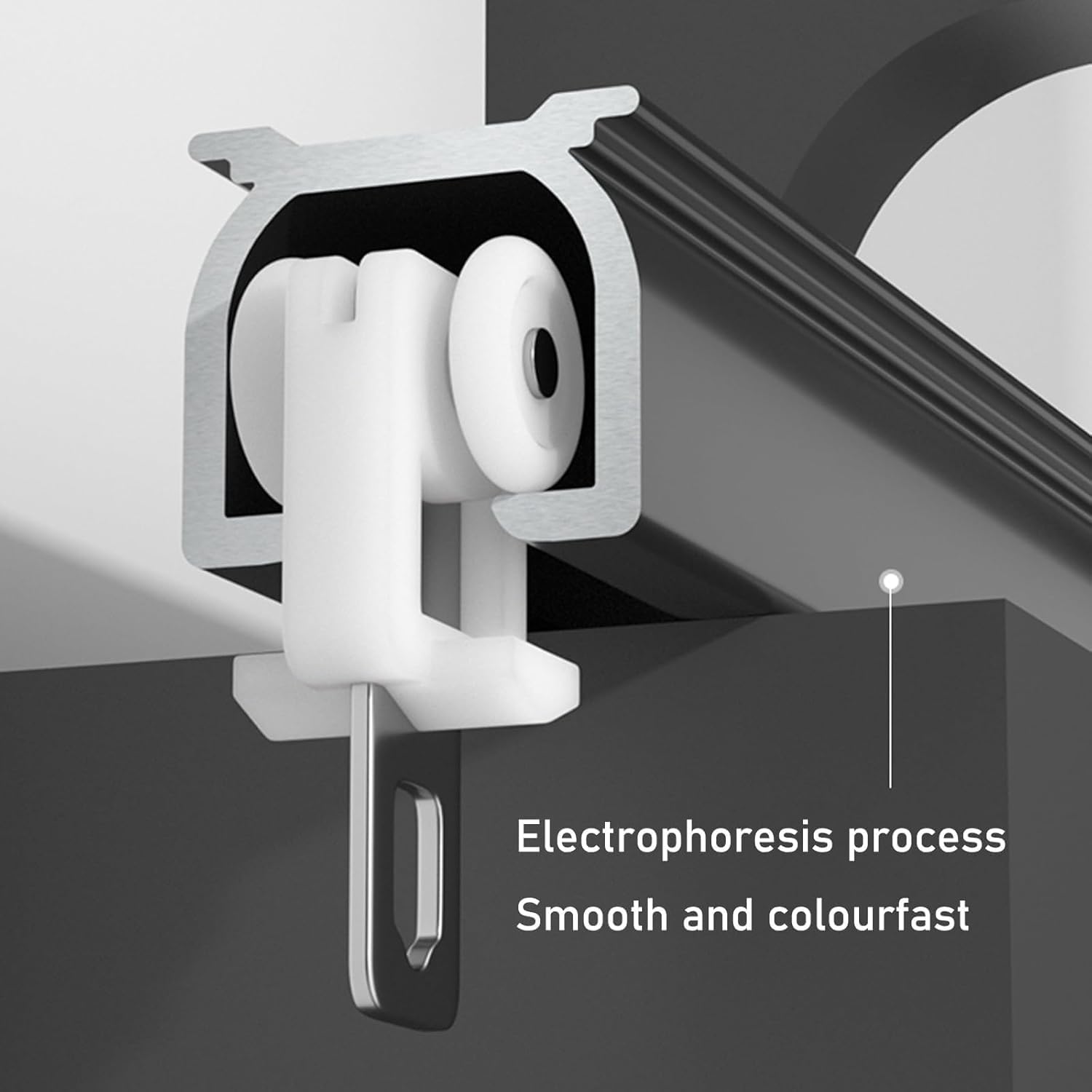 Ceiling/Wall Mount Aluminum Curtain Track System - Easy Install 380cm White Curtain Rail & Rod Holder for Home Décor, Versatile & Durable, Perfect for Living Room & Bedroom