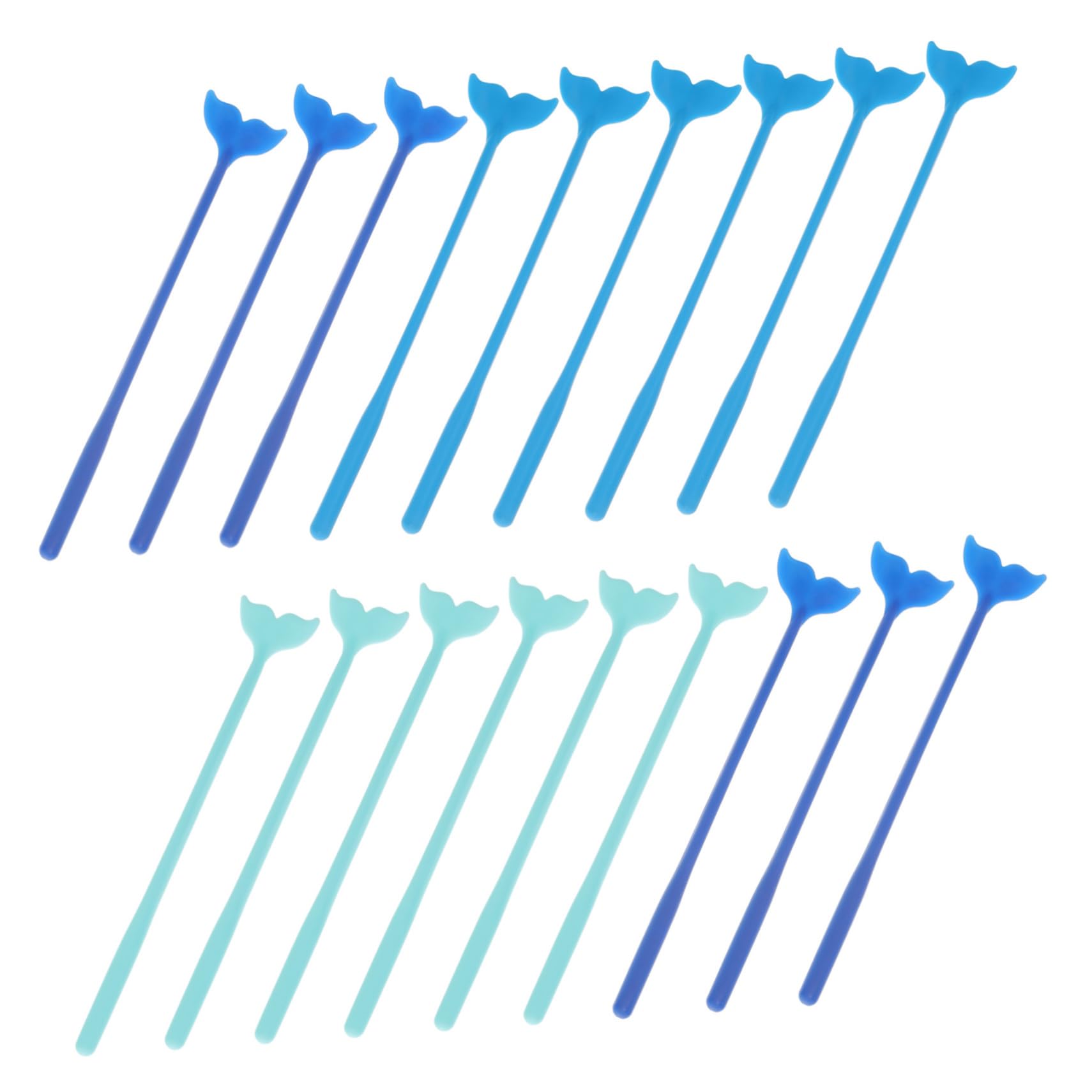 Cabilock Whale Tail Stirring Stick Set 18pcs Ocean Swizzle Sticks for Drinking Barbecue Pool Party