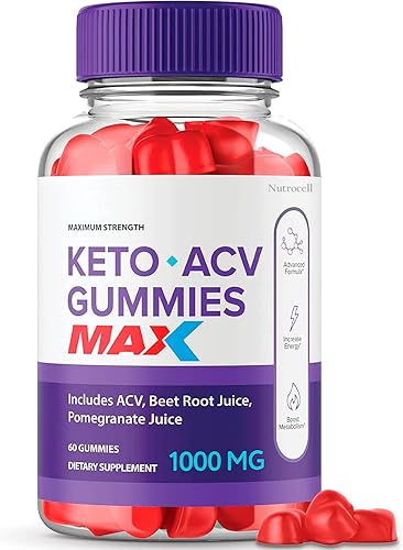 Nutrocell Bio Lyfe Keto ACV Gummies 1000 mg con jugo de granada raíz de remolacha B12 120