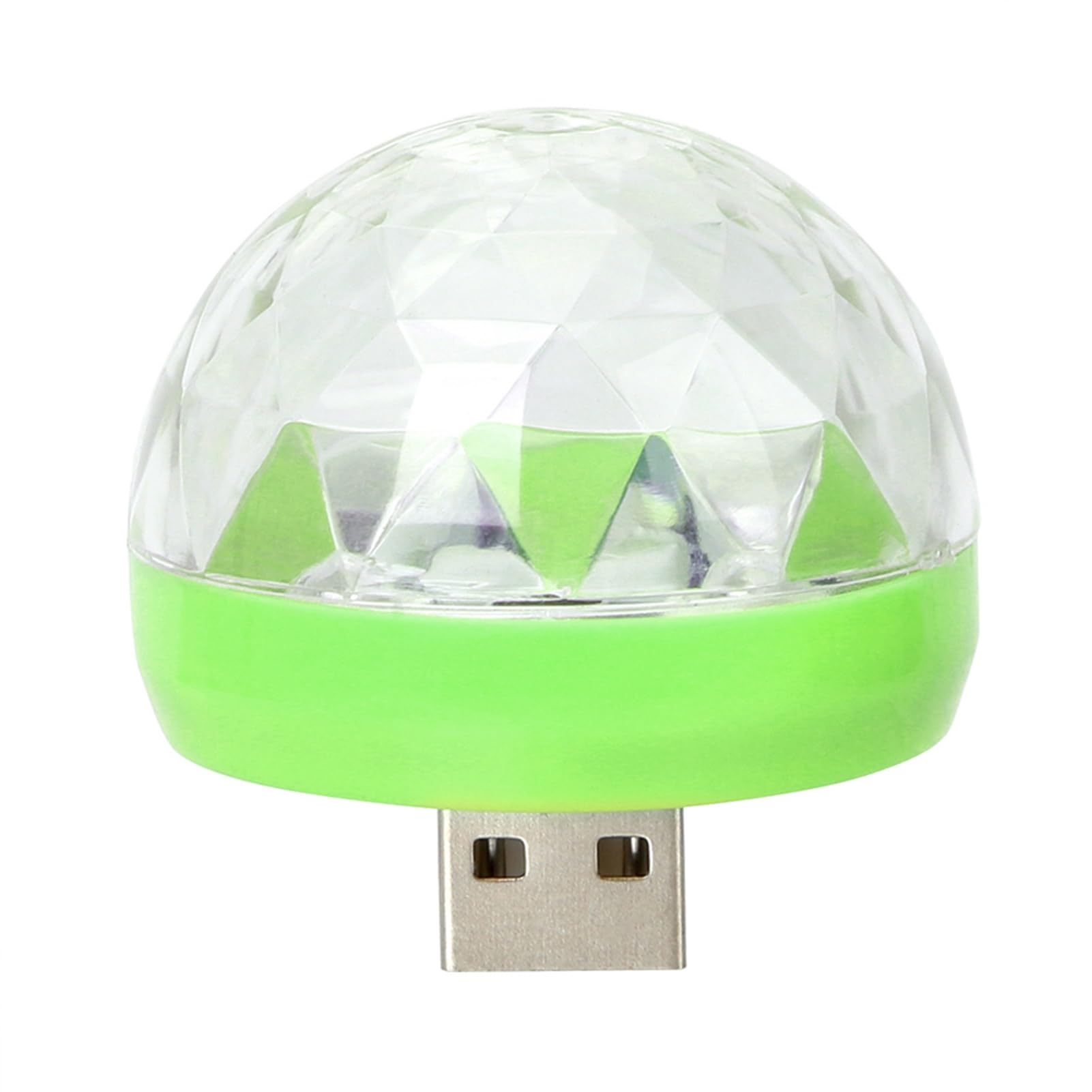 Papaba Green Compact Disco Ball Small Stage Light Portable Mini Usb High Brightness Size Plug-And-Play Rgb Led Party Lamp