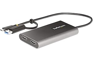 StarTech.com USB-C to Dual HDMI Adapter with PD Pass-Through: USB-C or Thunderbolt...
