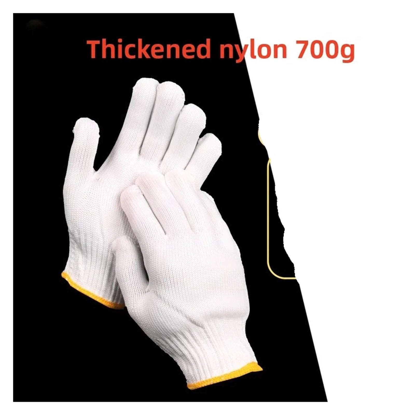 Fadenhandschuhe, verdickte Baumwolle, verschleißfestes Nylon, Fabrik, Werkstatt, Arbeitsschutz(600g 10 pairs)