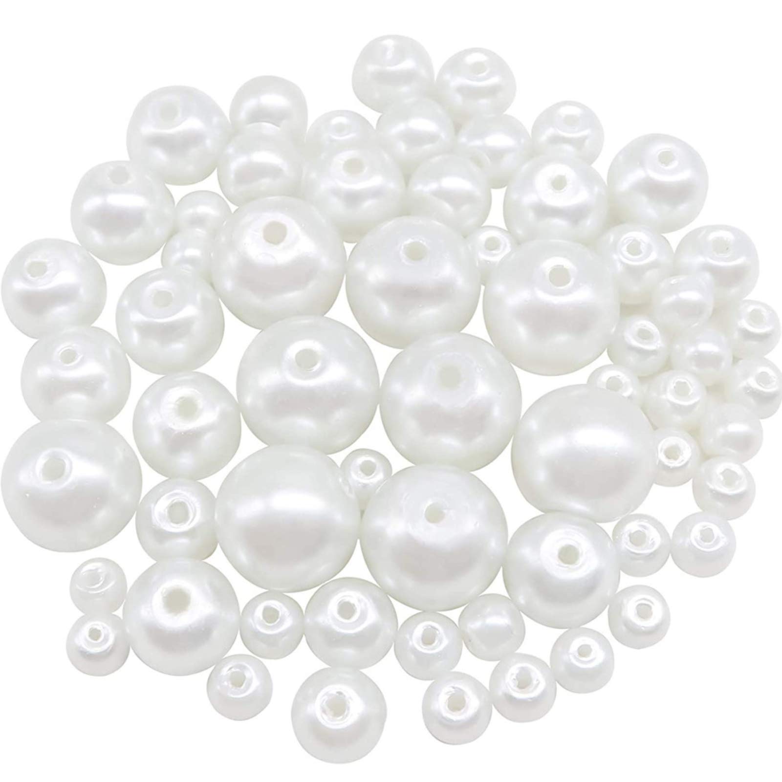 4mm 6mm 8mm 10mm 12mm White Round Pearls Beads Loose Desertcart