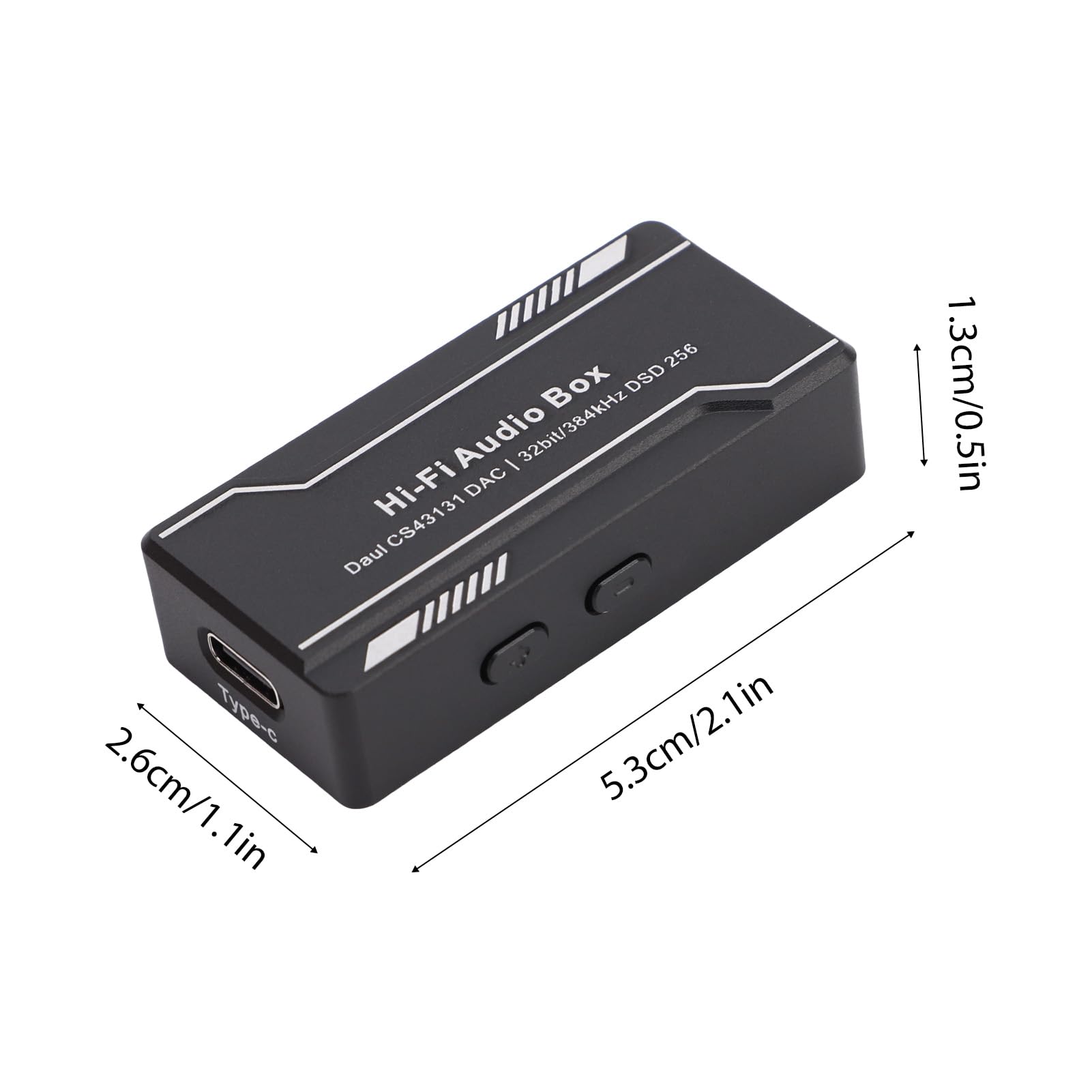 Dilwe Amplificatore Stereo, Amplificatore DAC Portatile con Uscite da 4,4 Mm+3,5 Mm, Potenza Bilanciata da 220 MW per Cuffie HiFi, Design Compatto in Lega di Alluminio per Monitoraggio in Studio