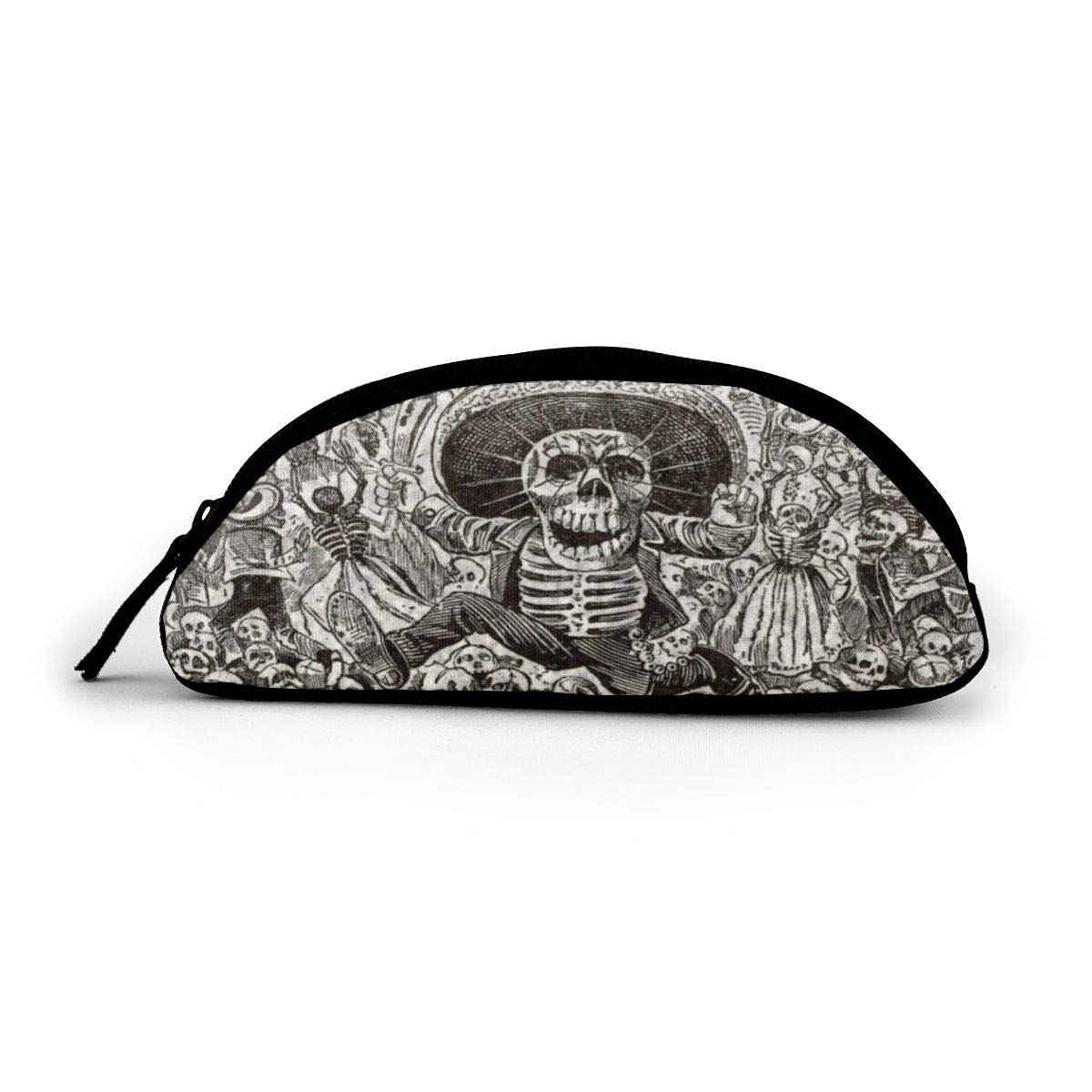 Vintage Mexico Skull Funny Pencil Case Women Travel Makeup Bag Porbale Pen Cluth Pouch for Girl