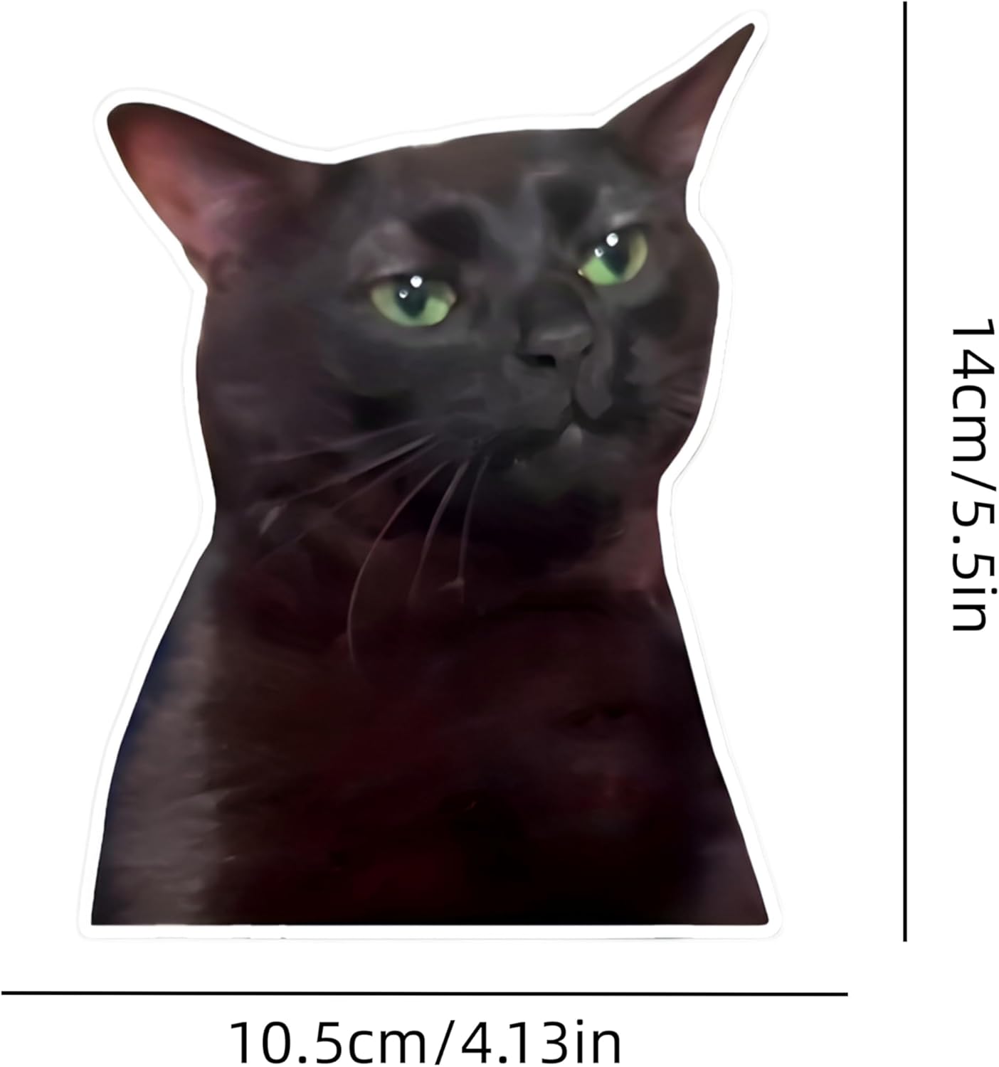 Waterproof Black Cat Vinyl Cat Sticker 5.5 Inch 2 Pack, Decorative Car Stickers, Car Decals & Bumper Stickers for Vehicles, Laptop, Refrigerator, Wall - Image 9