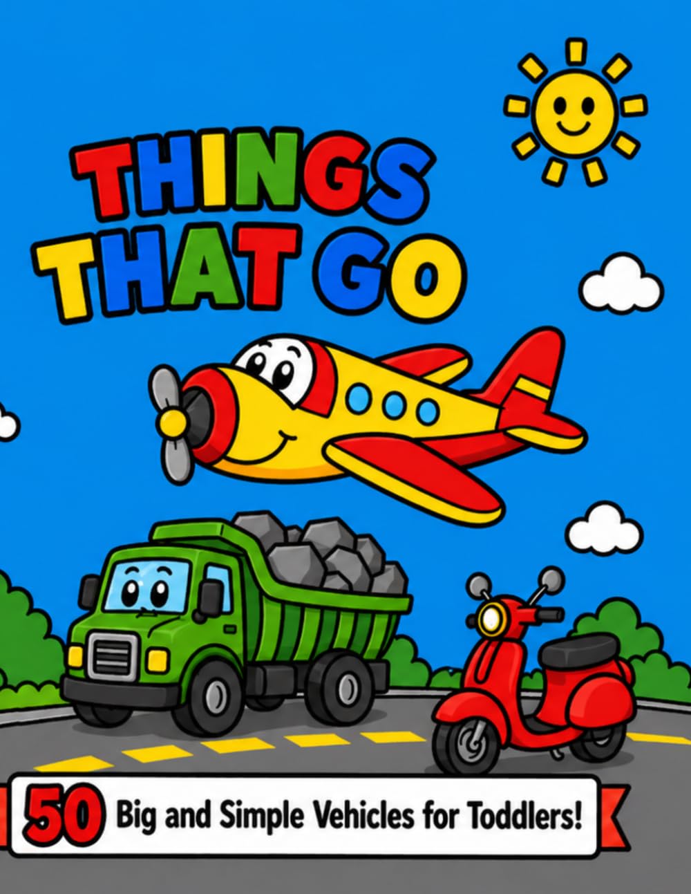 Bold & Easy Coloring Book: Things That Go