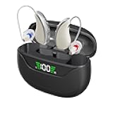 Rechargeable Hearing Aids for Seniors with Noise Reduction|OTC Hearing Aids for People with Mild Moderate Severe Hearing Loss| Automatic Noise Cancelling Comfortable Design and Wear - Black
