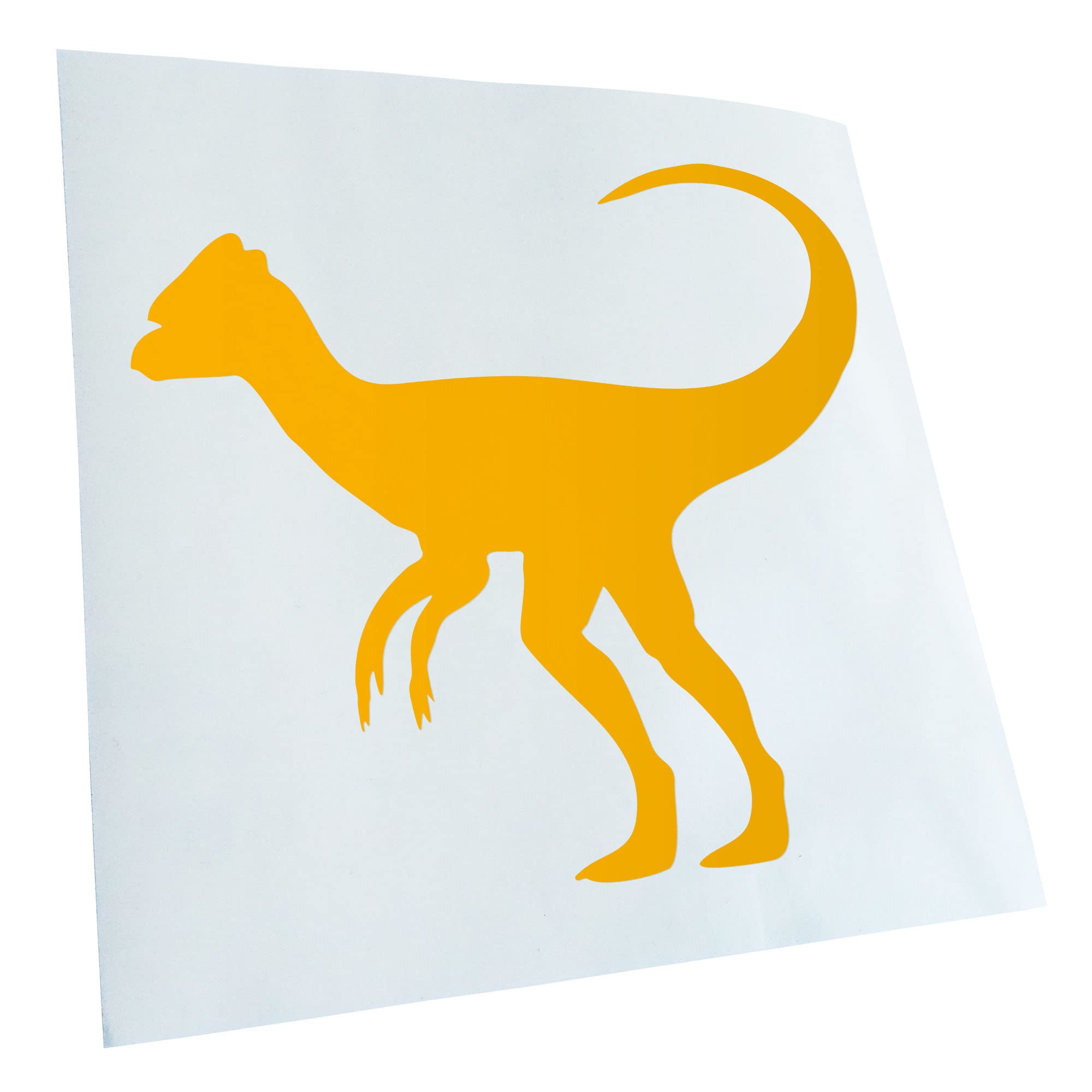 Kiwistar - Car Sticker - Yellow - 30 x 27 cm Dinosaur Herbivore Sticker for Car, Laptop, Bicycle, Truck, Motorcycle, Multicoloured JDM Decal Racing