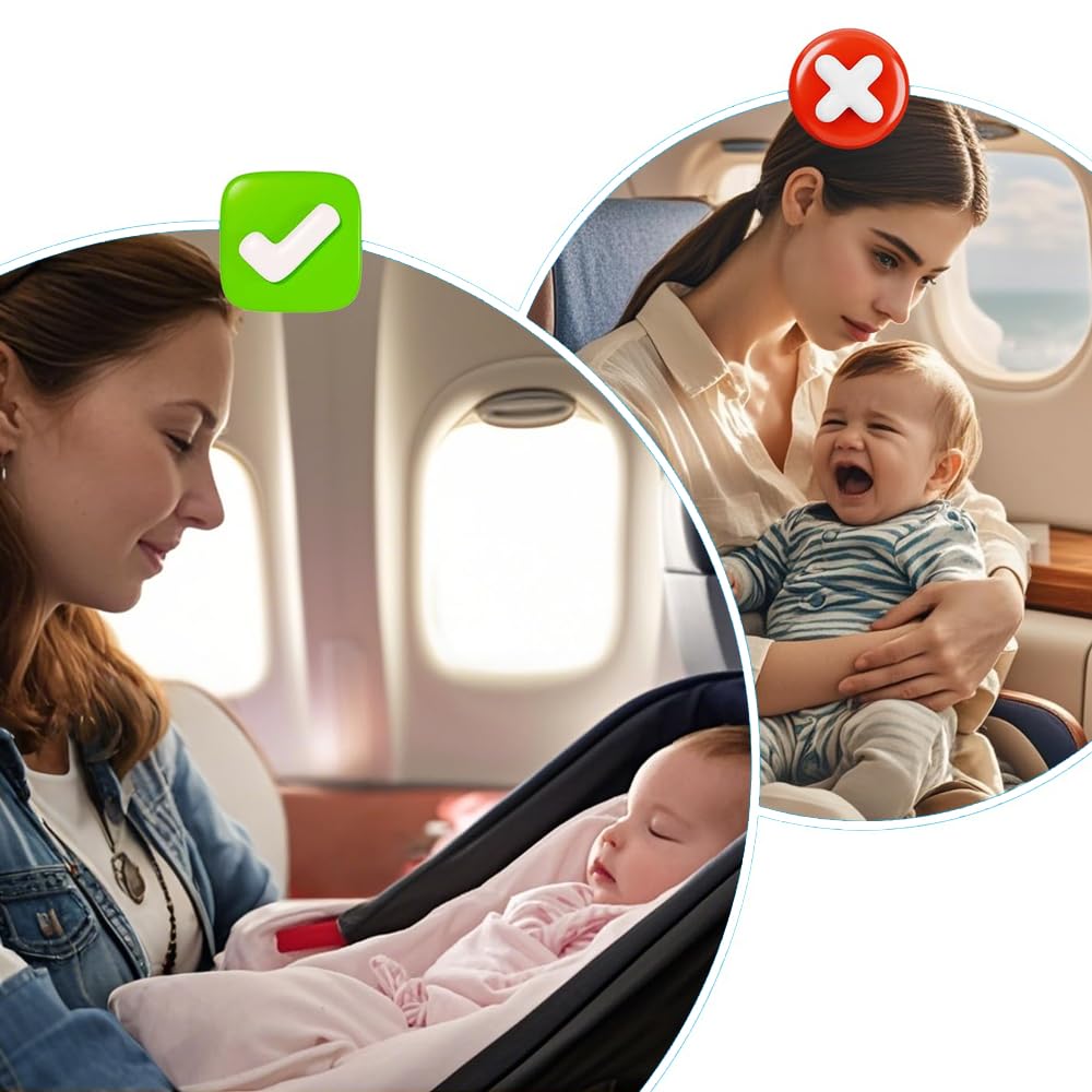 YGCHEN Amaca da Viaggio per Aereo, Lettino Pieghevole e Leggero per Neonati, Accessorio per Sedile Aereo