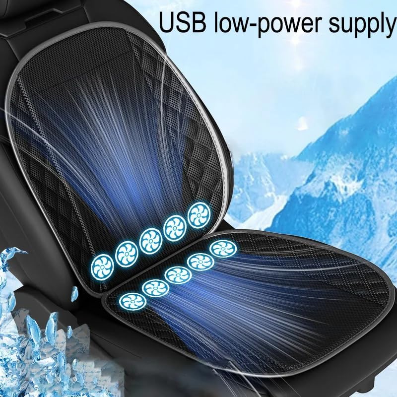 Coussin siège auto réfrigération marron avec 10 ventilateurs pour l'été