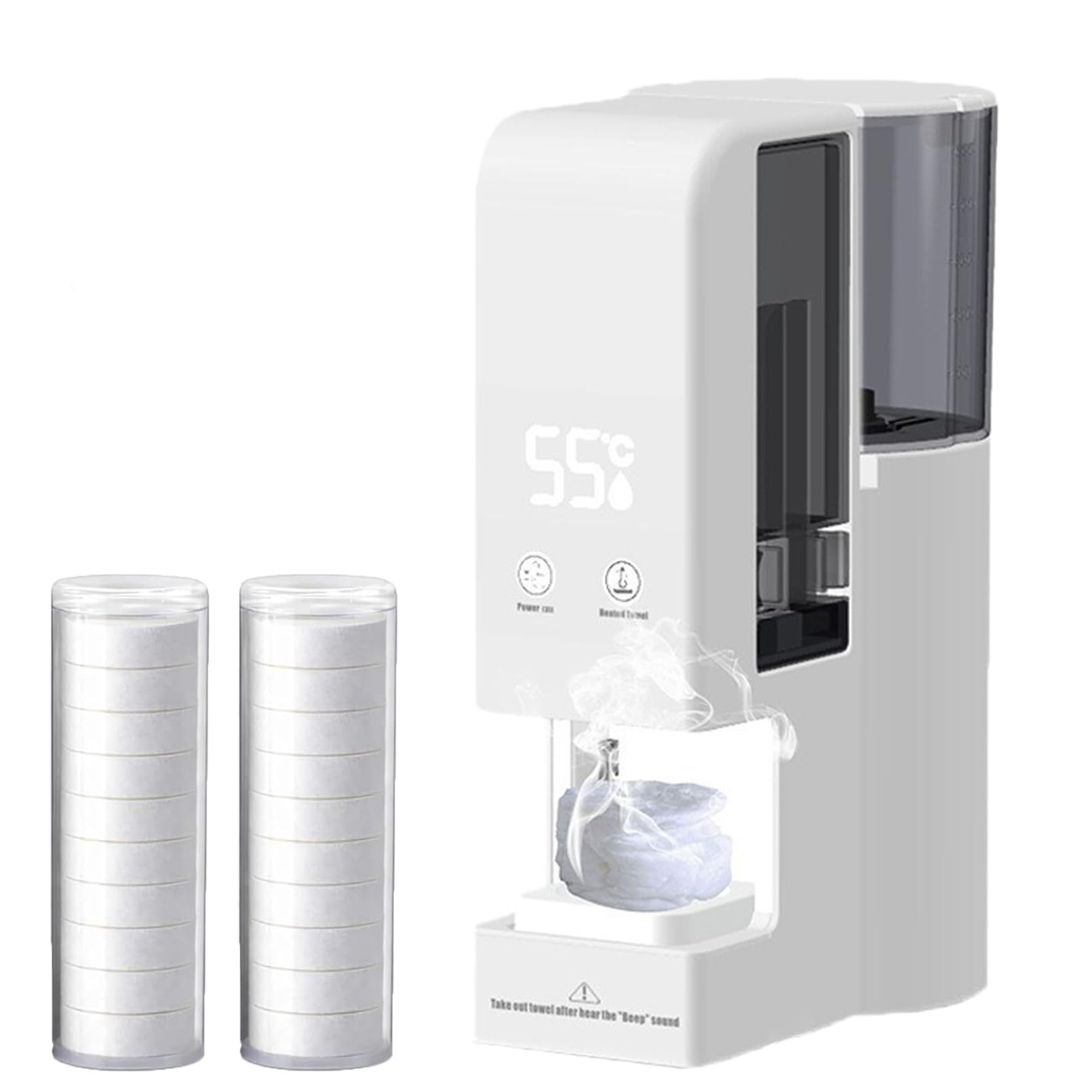 Automatic Hot Towel Dispenser, Face Towel Warmer 5-Second Rapid Heating, 55°C Constant Temp Heated, Suitable for Skincare, Cleansing and Physical Therapy (1set & 40towel) — image 1