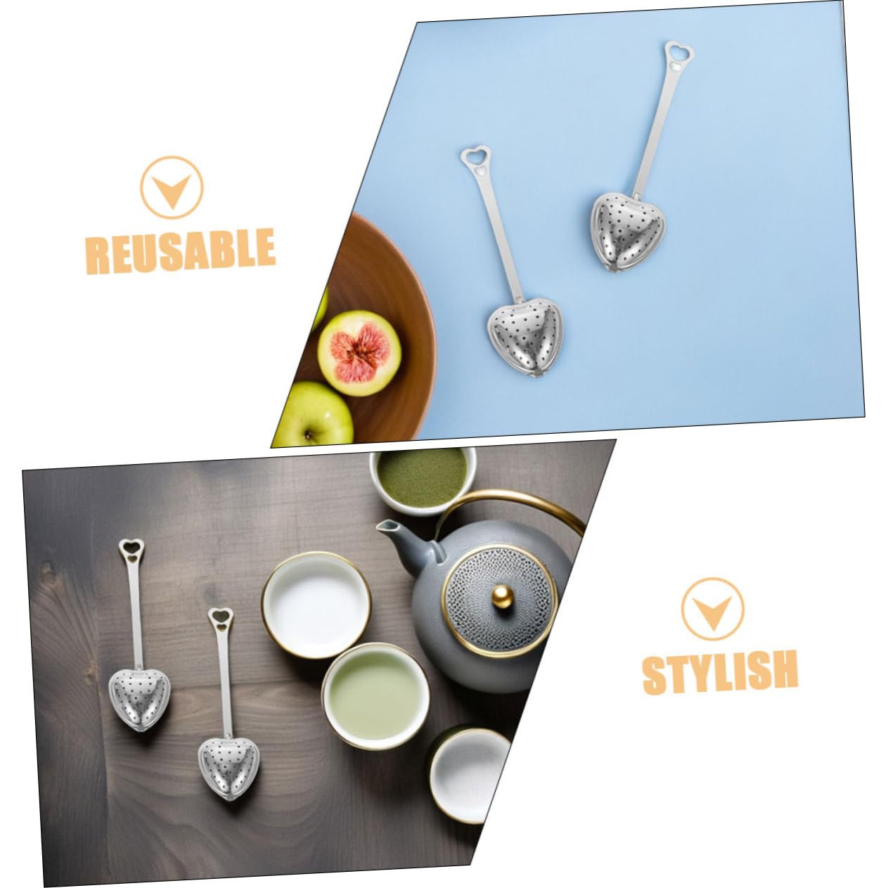 PRETYZOOM 40 Piezas bola de té Infusor de té para tetera colador de filtro de colador Acero inoxidable Plata