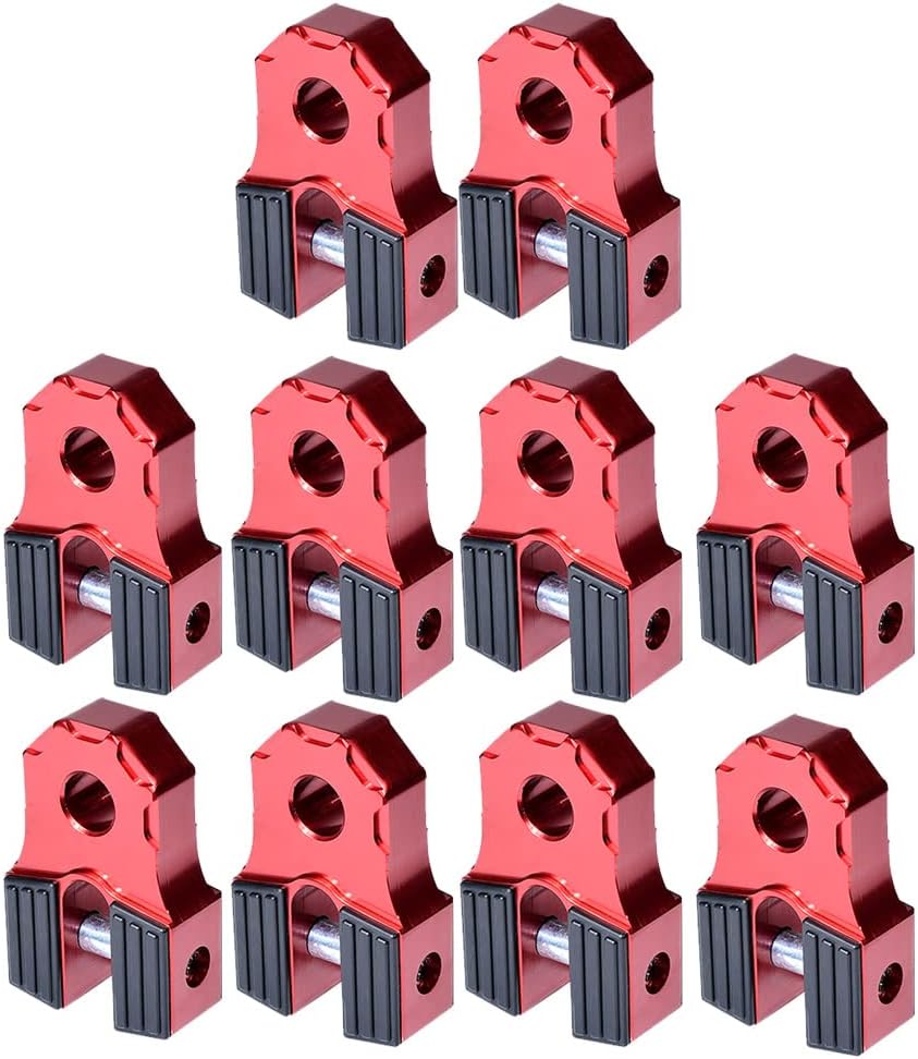 (10X) 6061 Aluminum RED Flat Winch Shackle Mounting