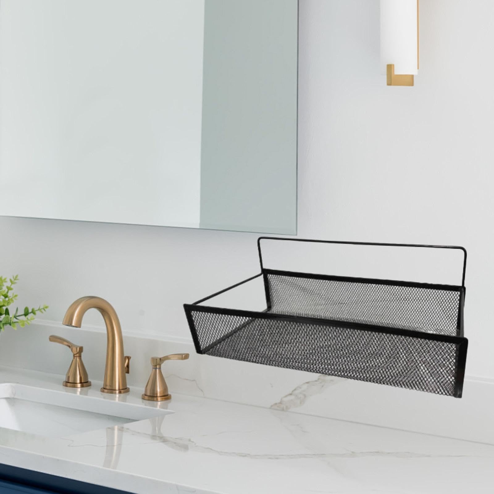CALANDIS® Shower Organizer Iron Wire Storage Basket for Living Room Countertop Cabinet Black | Storage Bins & Baskets | Home Organization | Household Supplies & Cleaning 1