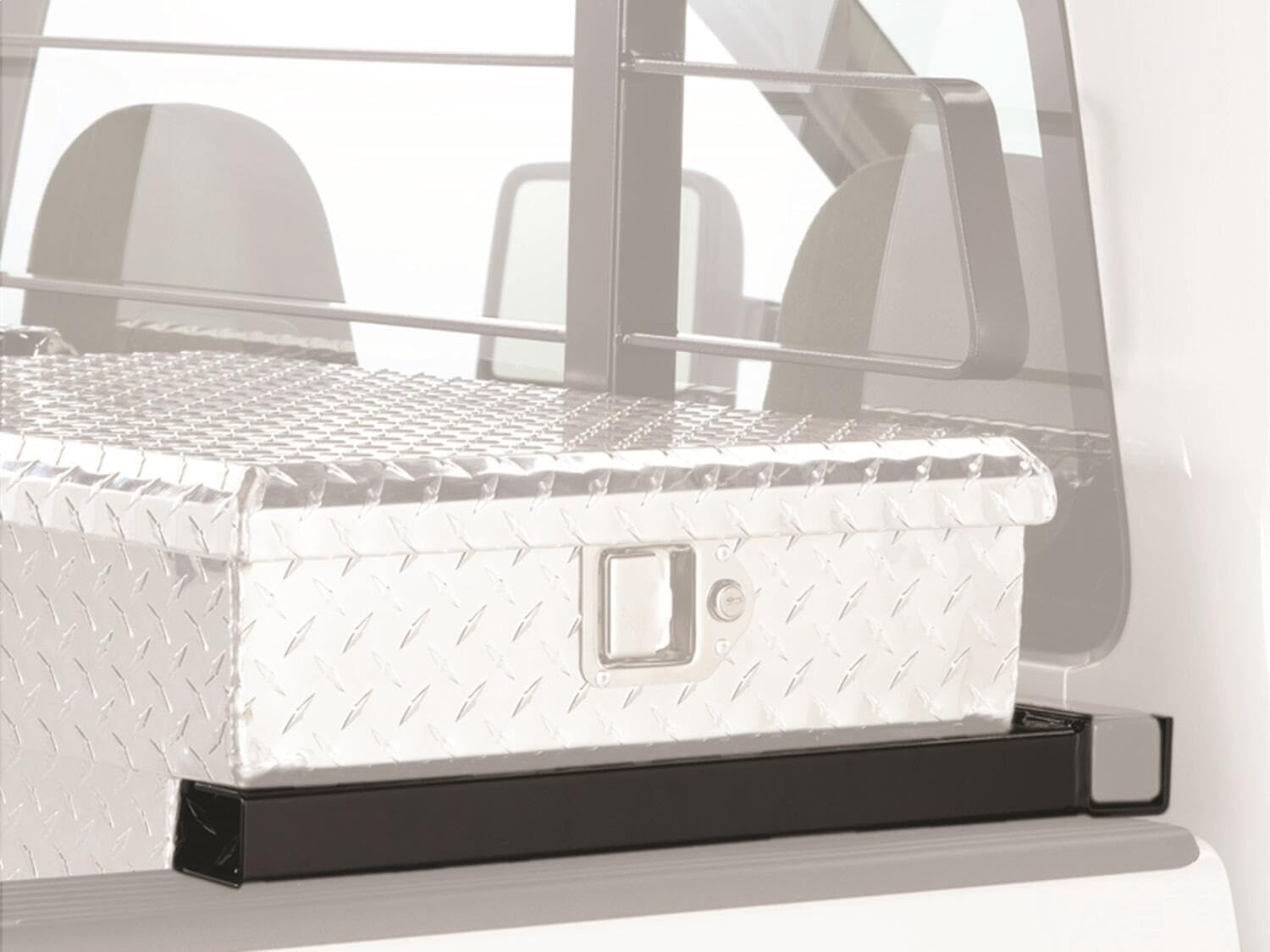 RealTruck Backrack 31" Toolbox Bracket | Black, No Drill | 91010-31 | Fits 2015-2020 Chevrolet/GMC Colorado/Canyon; 1999-2020 Chevrolet/GMC Silverado/Sierra 1500/2500/3500 & Others