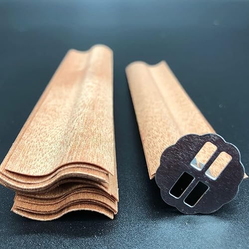 Miniatura 3 de 10 juegos de mechas de madera para velas de madera, mechas de vela en forma de S, mechas de madera, soporte de hierro, núcleos de velas con soporte