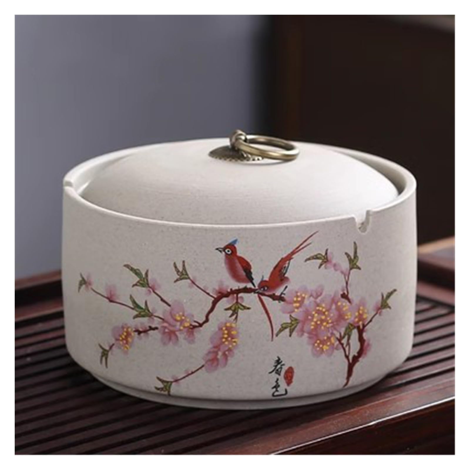 Ashtray Ceramic for with Lid Outdoor Pefect Outside Windproof