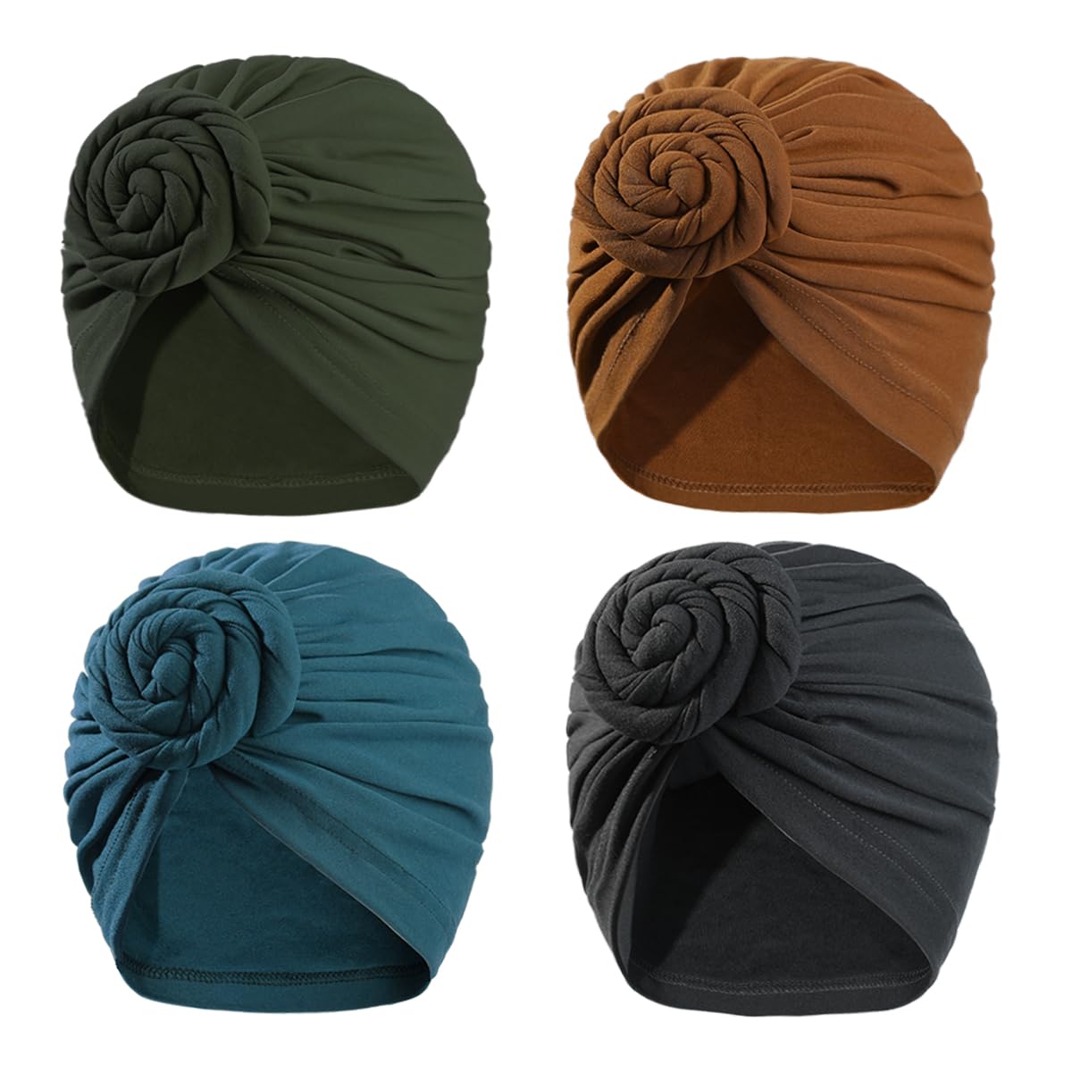 Stretch Turban Hats for Women - Printed Hair Scarf Turban Head Wrap Pre Twist Stylish Ultra Soft Extra Elastic and Breathable