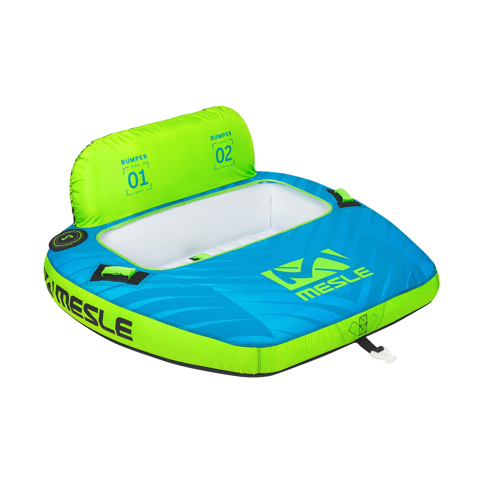 Mesle Tube Boot Bumper, 1 Person Funtube Wassersport, Wasserreifen aufblasbar, Towable Tube für Kinder & Erwachsene, Schleppring für Motorboot & Jetski, Wasserring zum Ziehen