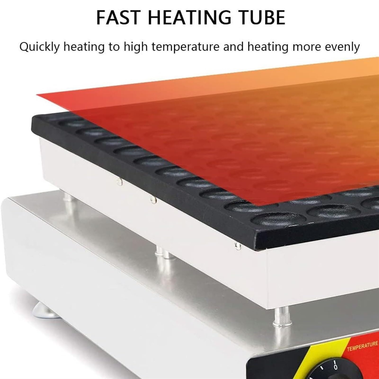 Mini máquina para Hacer panqueques holandeses, máquina Comercial para Hacer dorayaki, Plancha eléctrica Antiadherente con Calentamiento Uniforme para panadería, hogar y Restaurante,100hole